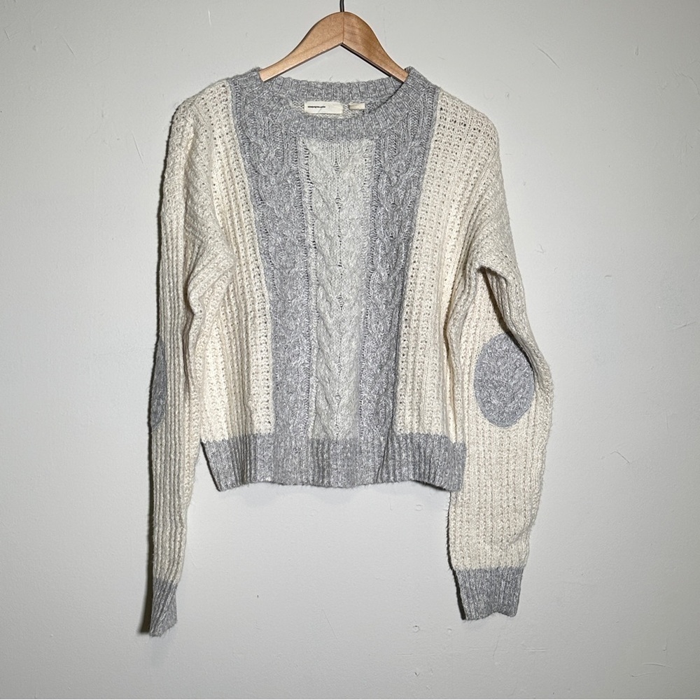 Anthropologie Sleeping On Snow Cable Knit Long Sleeve Sweater Size Medium Women